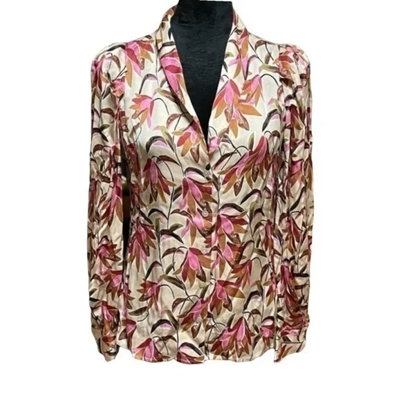 Esqualo Tropical Floral Print (silky/sexy) Top - Picture 1 of 4